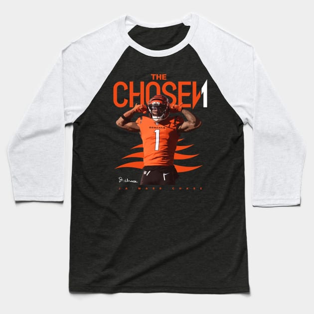 Ja'marr Chase The Chosen 1 Baseball T-Shirt by Juantamad